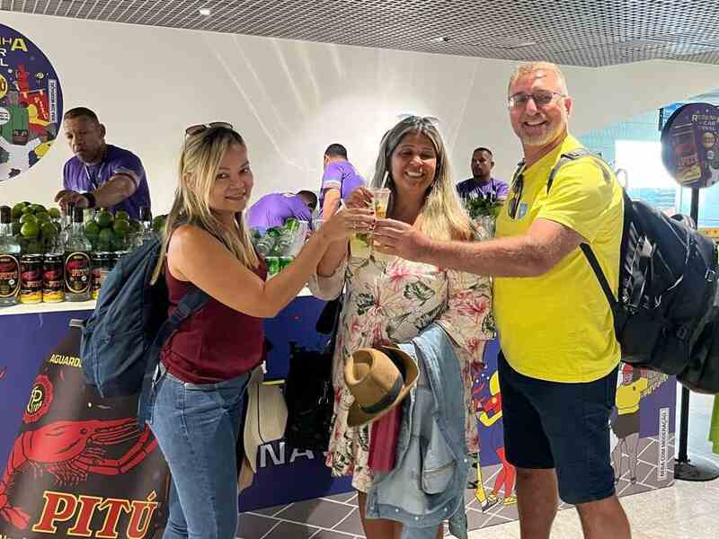 Degustacao PITU no Aeroporto do Recife