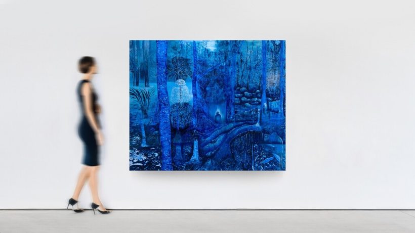 Arqueologia azul 2025. Oleo sobre tela 150x180 cm escala Easy Resize.com