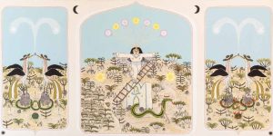 BOZO As firmacoes no templo da cidade Mestra Acrilica pastel oleoso e giz de cera s tela 2024 Easy Resize.com