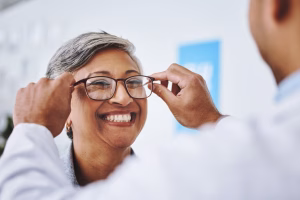 happy woman receiving new eyeglasses at eye doctor 2026 01 09 09 37 24 utc 1 Easy Resize.com
